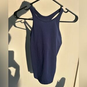 New Balance Dark Blue Racerback Tank w/ Built in Bra, Like New